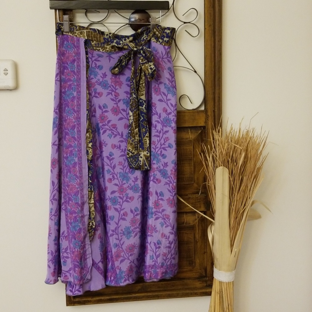 Boho Wrap Skirt, reversible - Picture 6 of 7